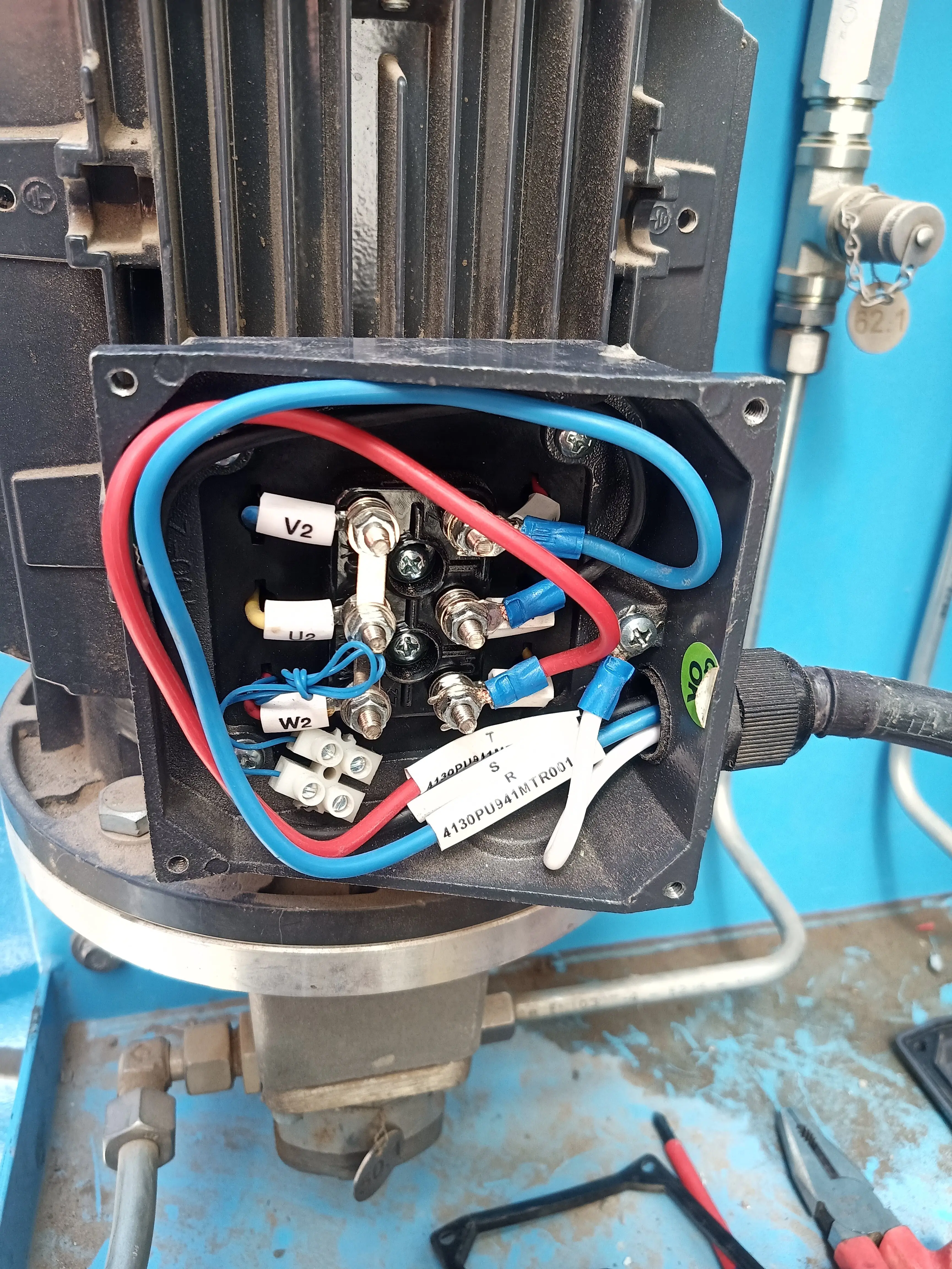 Instalación de motor electrico